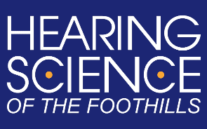 Hearing Science of the Foothills logo blue back