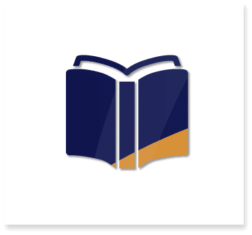 blue and yellow book icon
